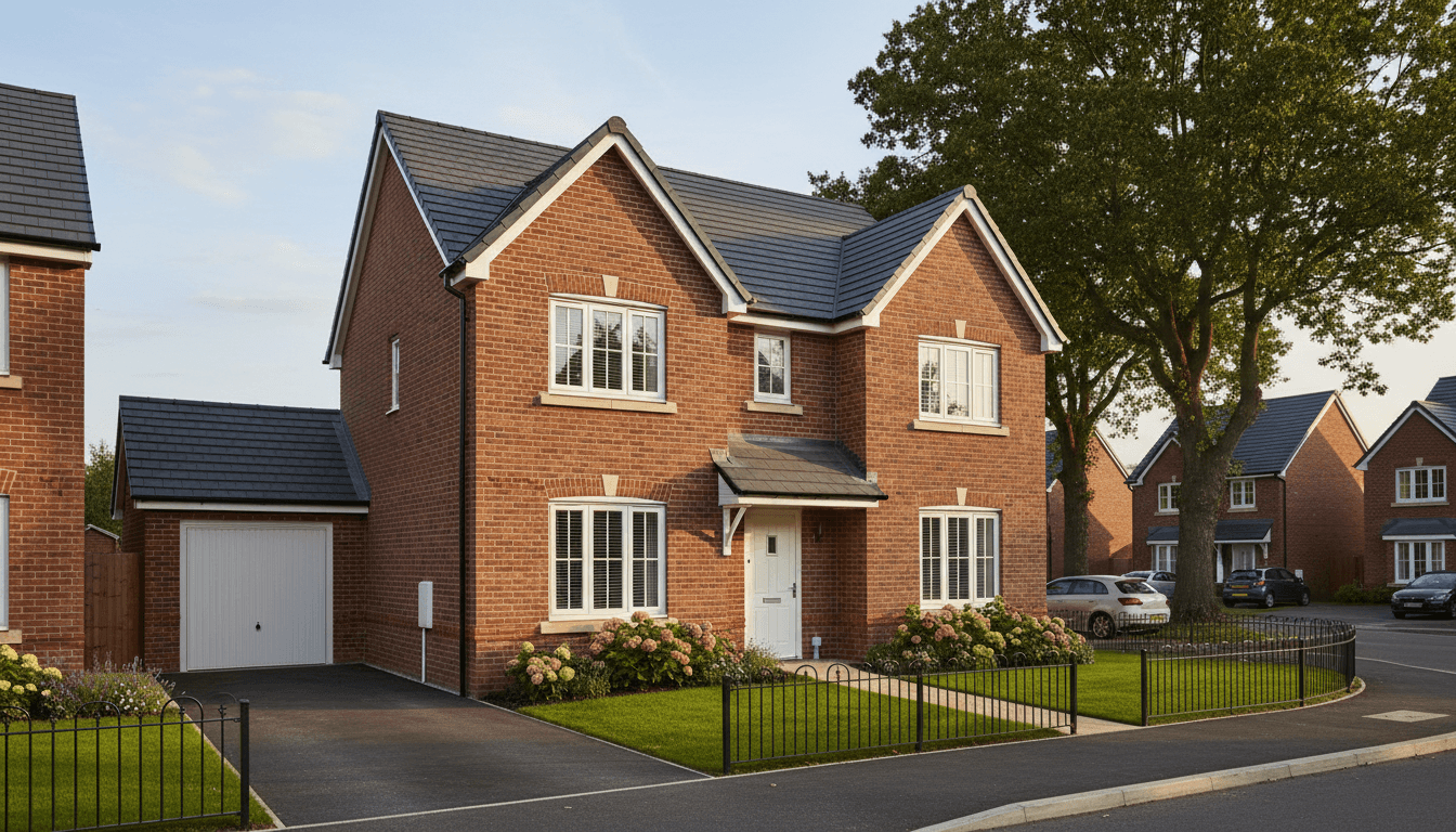 Newly completed brick house in Colchester